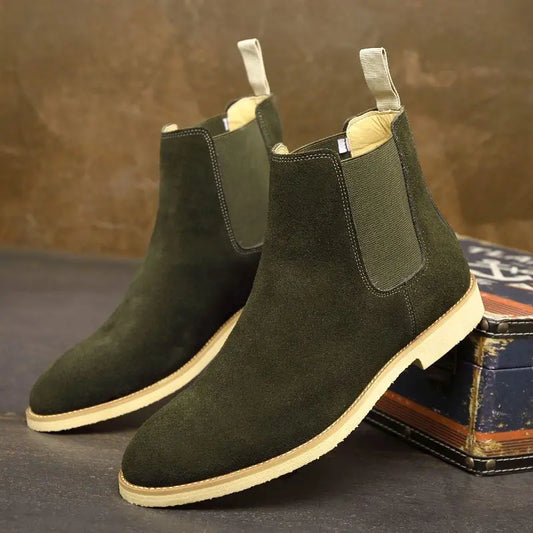 Carter | Men’s Retro Chelsea Boots with Medium-High Ankle Design | Classic Leather Style