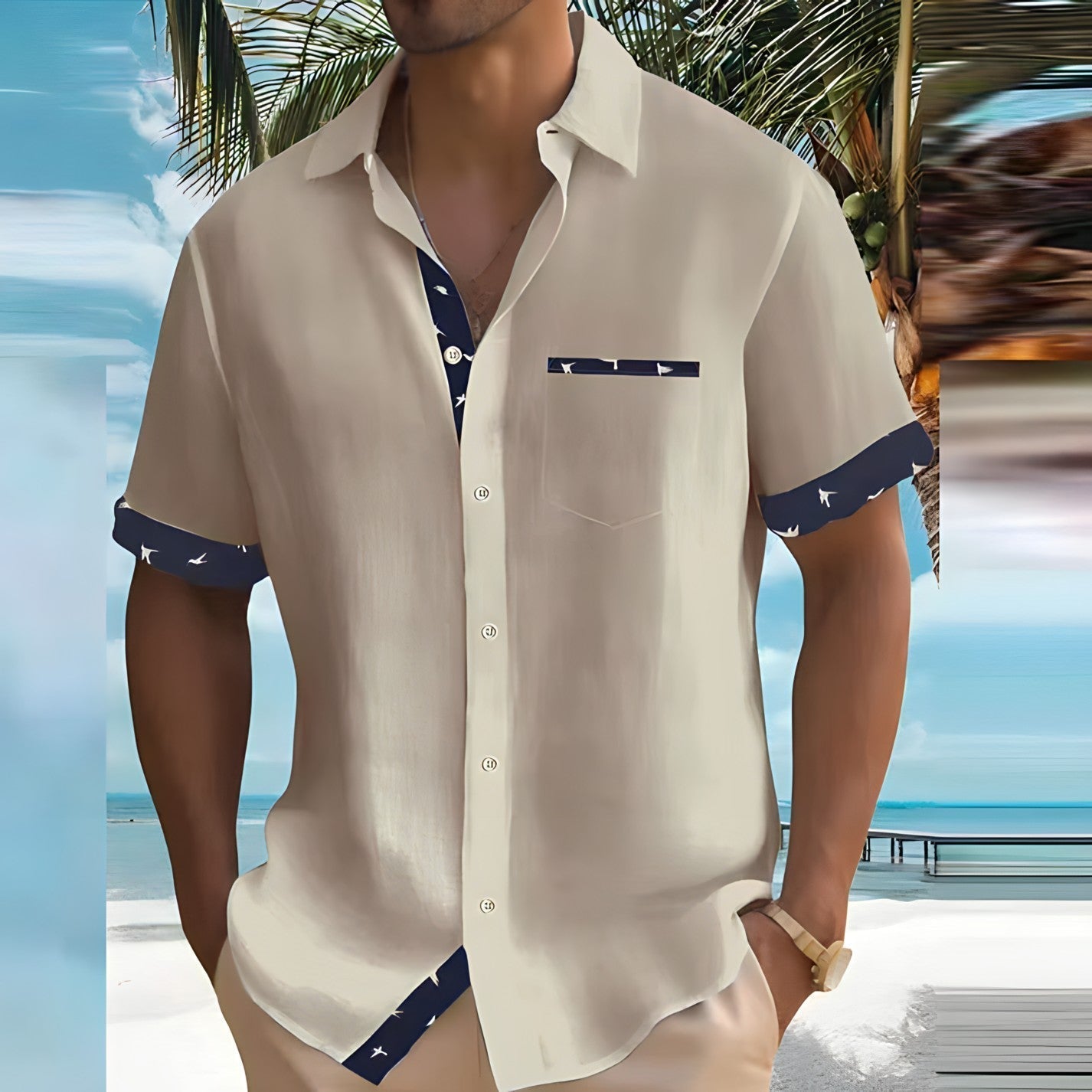 Rigor | Men’s Short Sleeve Lapel Collar Summer Shirt – Lightweight, Stylish & Comfortable