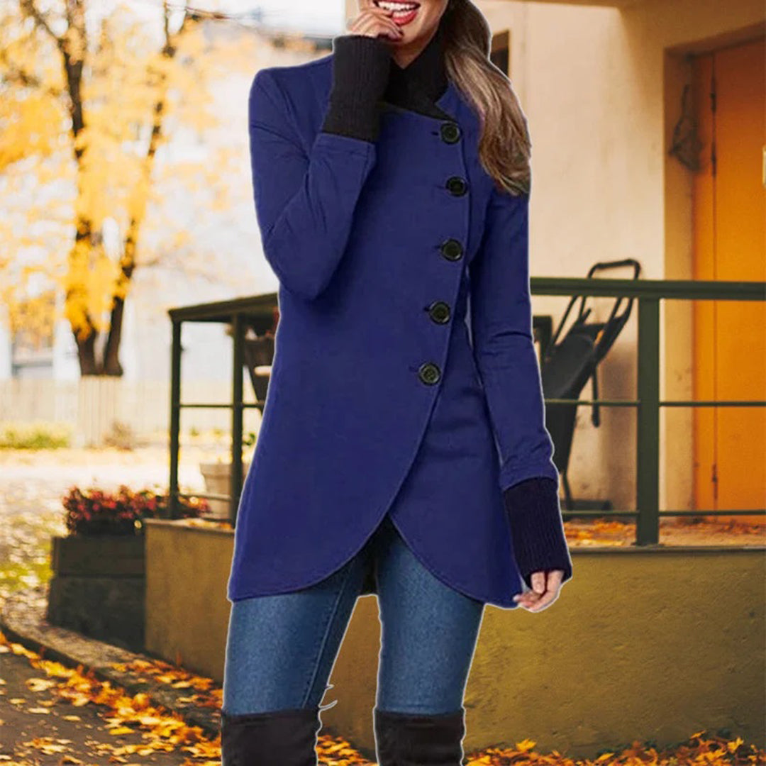 Bernice | Women's Stylish Asymmetrical Buttoned Winter Coat