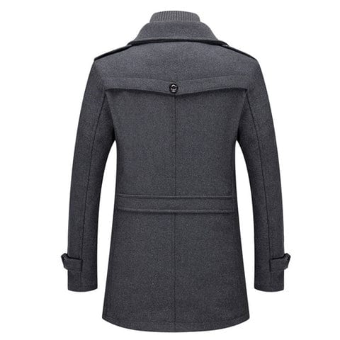 Jannis | Men’s Double-Collar Wool Trench Coat – British Style Long Winter Coat