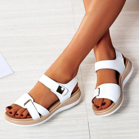 Francesca | Women's Summer Wedge Sandals with Adjustable Straps & Cushioned Sole