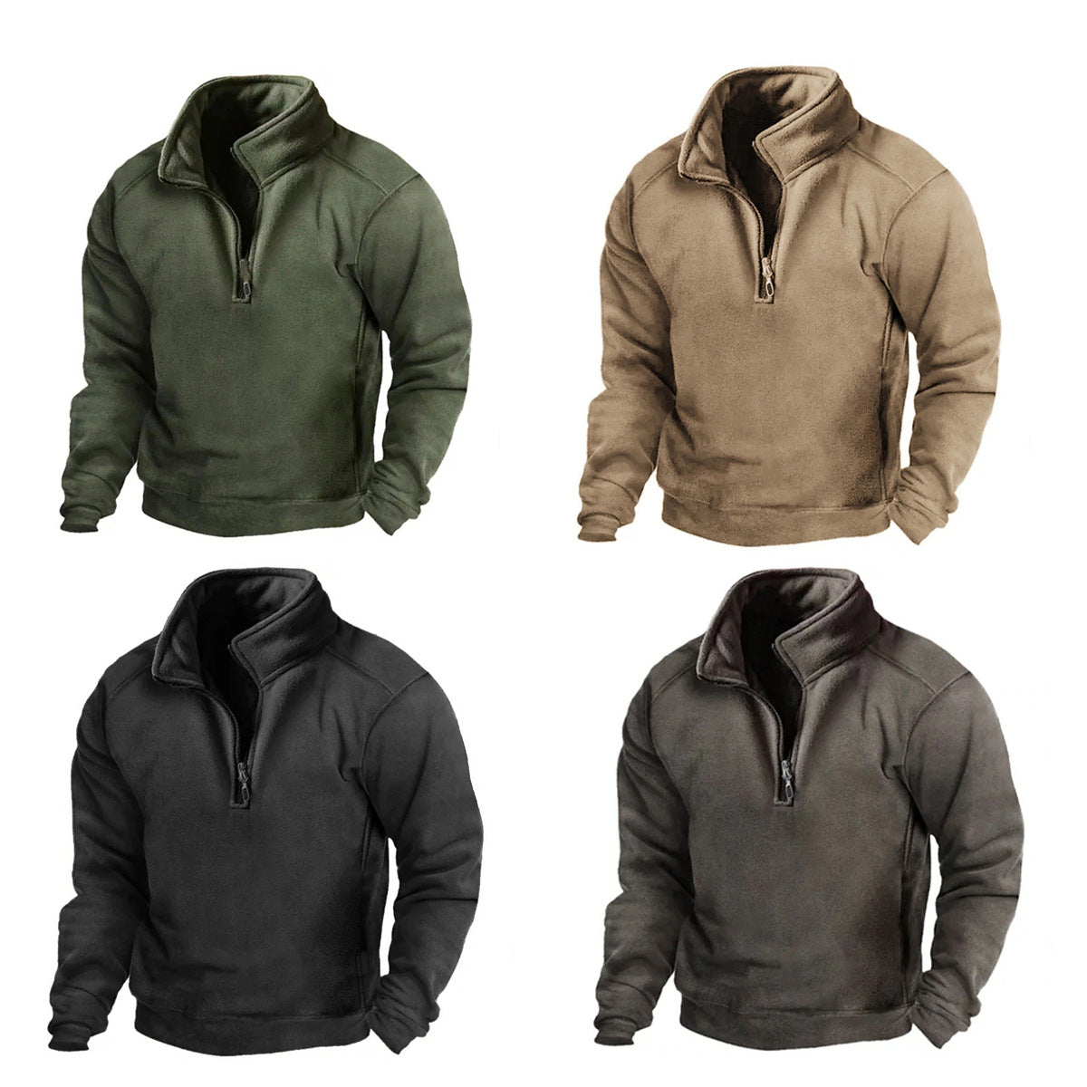 Harald | Men's Premium Fleece Pullover – Half Zip, High Collar, Winter-Ready Comfort