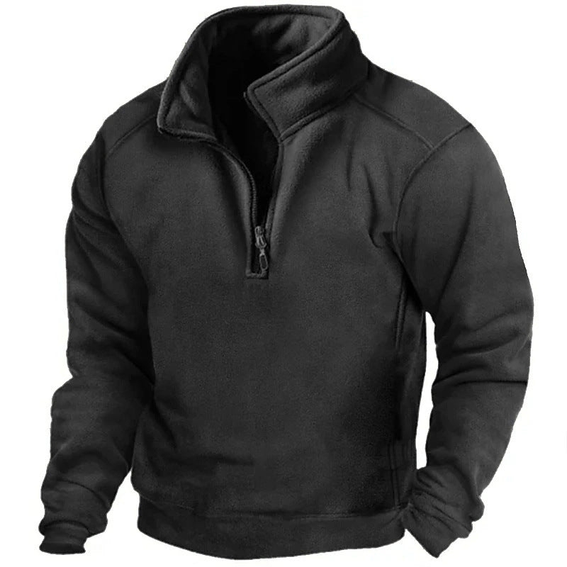 Harald | Men's Premium Fleece Pullover – Half Zip, High Collar, Winter-Ready Comfort