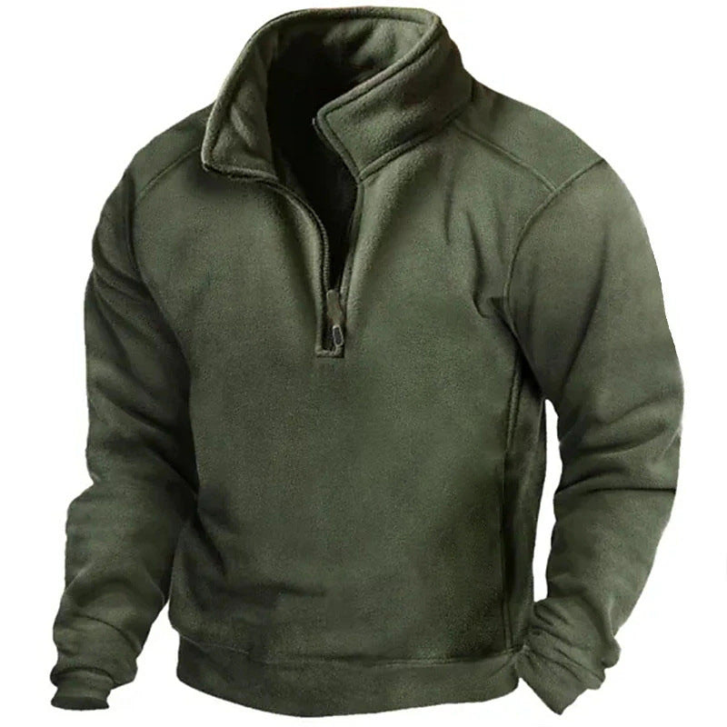 Harald | Men's Premium Fleece Pullover – Half Zip, High Collar, Winter-Ready Comfort