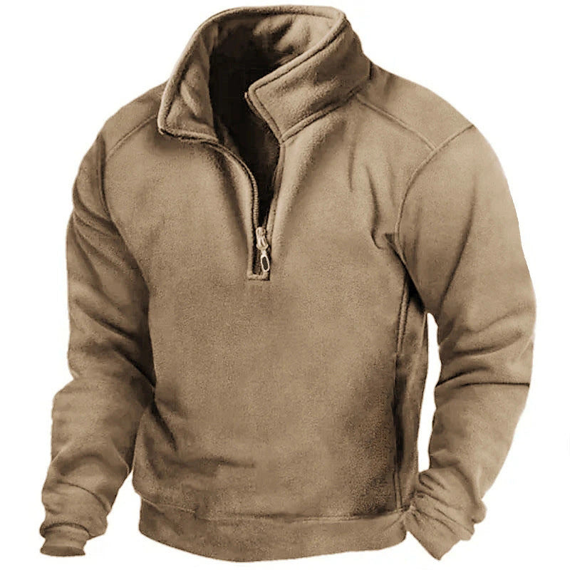 Harald | Men's Premium Fleece Pullover – Half Zip, High Collar, Winter-Ready Comfort