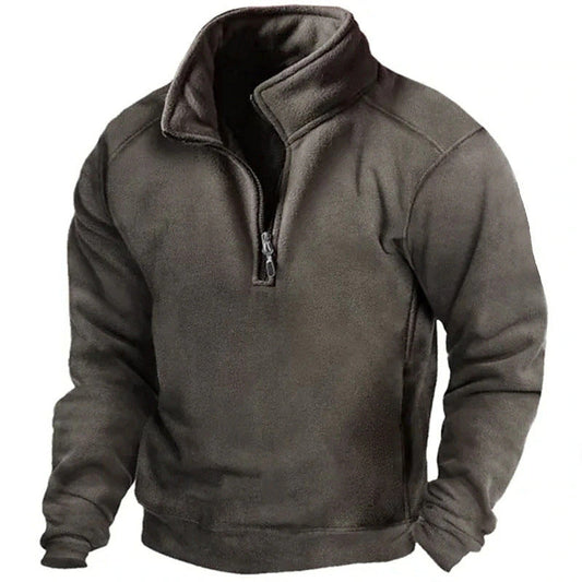 Harald | Men's Premium Fleece Pullover – Half Zip, High Collar, Winter-Ready Comfort