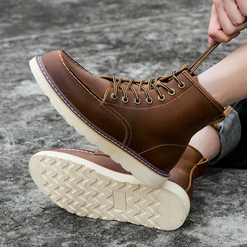 Enzo | Men’s Thick Sole Lace Up Ankle Boots