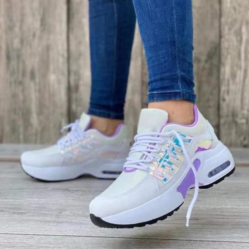 Avenleigh | Women’s Breathable Mesh Lace-Up Athletic Sneakers with Cushioned Platform Sole