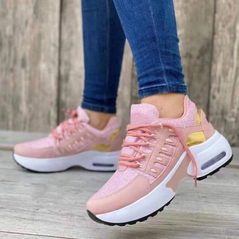 Avenleigh | Women’s Breathable Mesh Lace-Up Athletic Sneakers with Cushioned Platform Sole