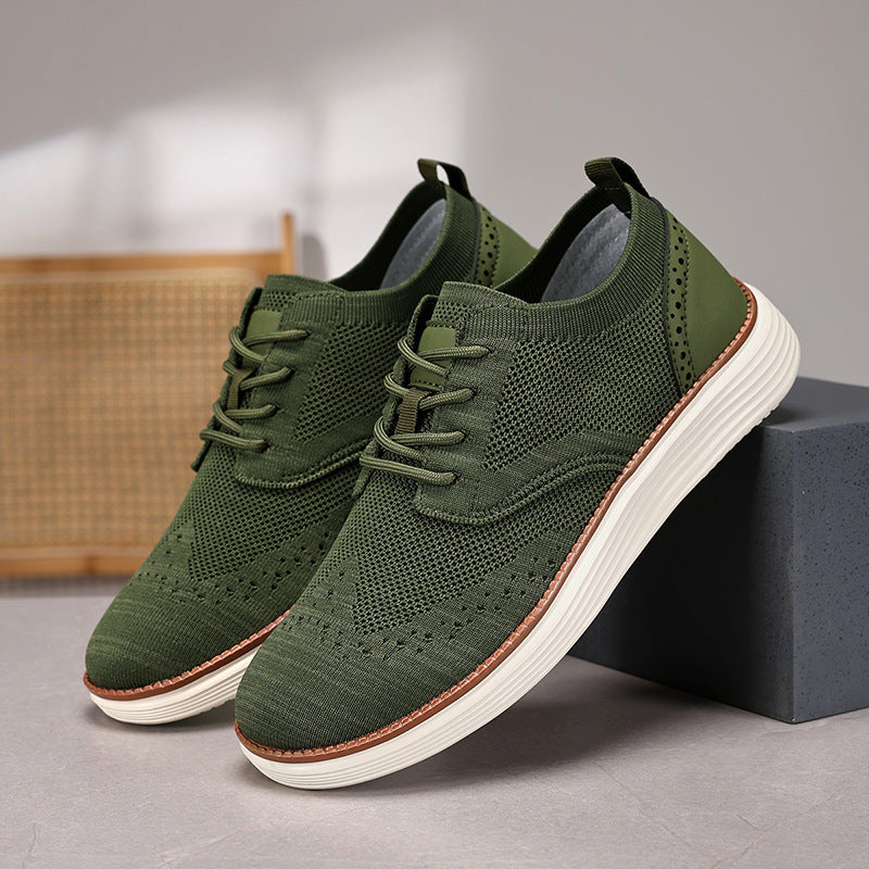 Briarson | Knit‑Upper Dress Sneakers – Lace‑Up Breathable Comfort