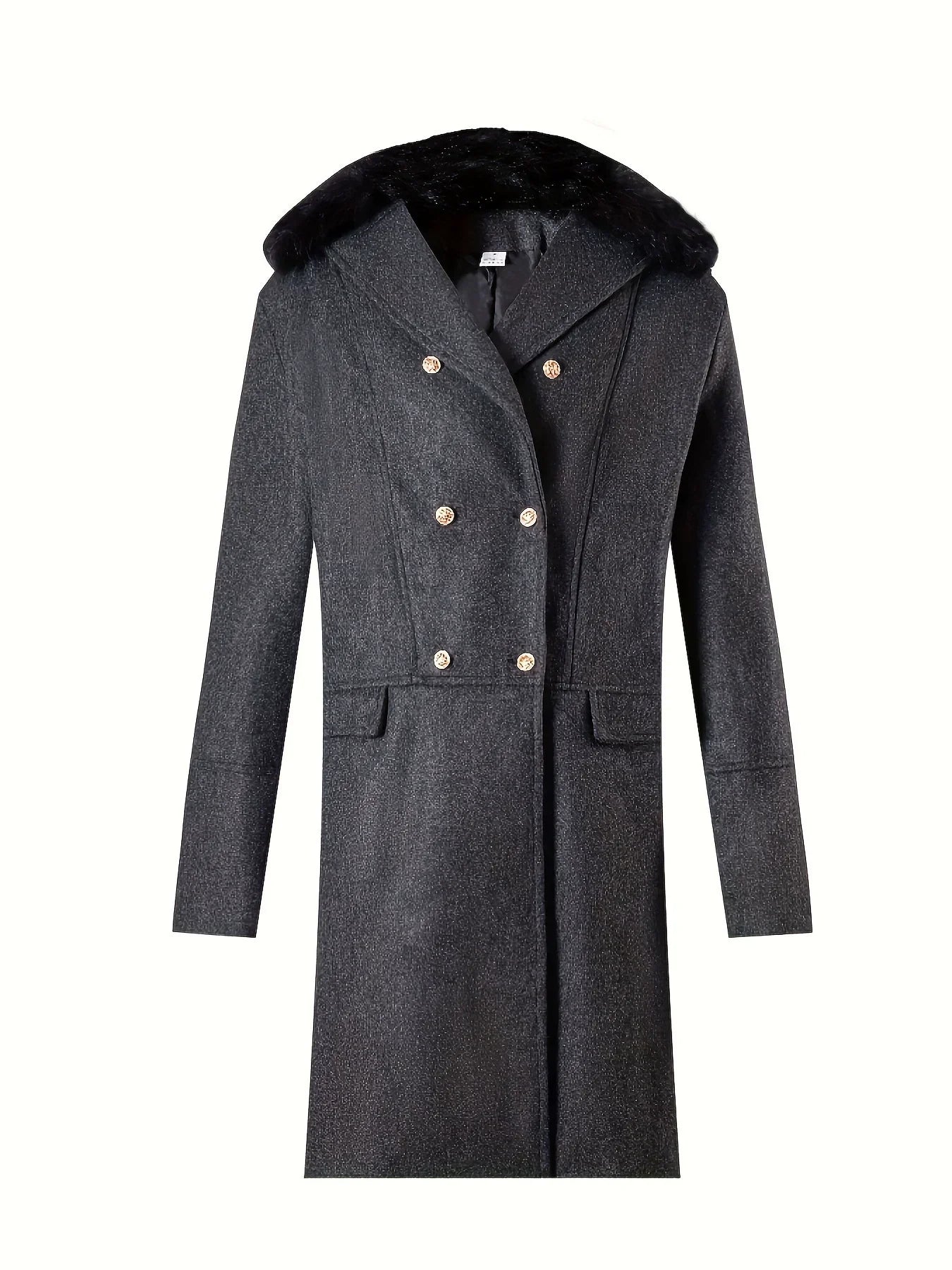 Eugene | Men’s Wool Blend Oversized Overcoat with Plush Fur Collar