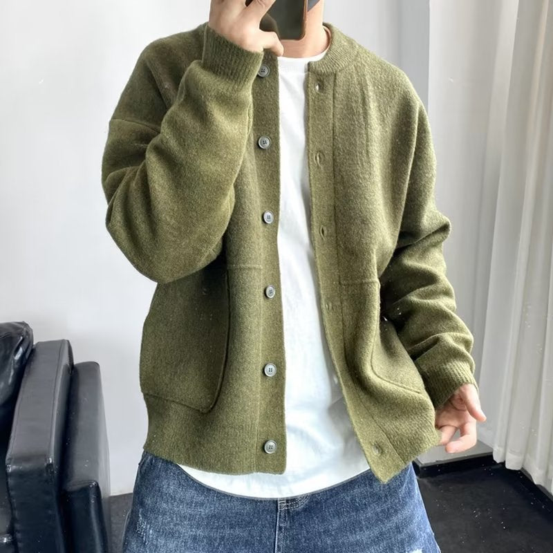 Lorenz | Men's Thick Knitted Cardigan with Full Button Front – Stylish & Warm