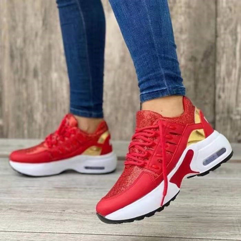 Avenleigh | Women’s Breathable Mesh Lace-Up Athletic Sneakers with Cushioned Platform Sole