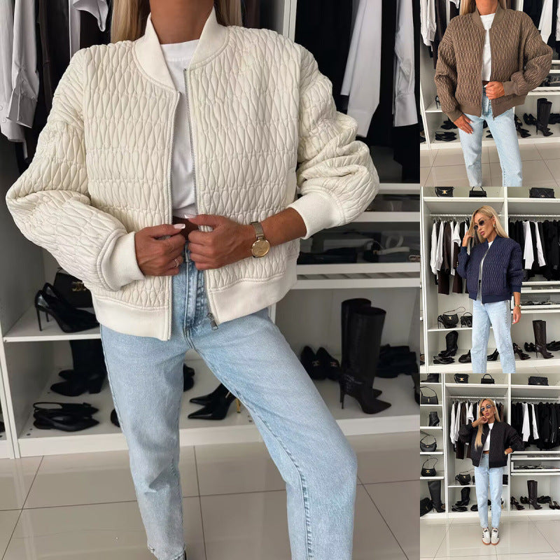 Carys | Women’s Quilted Lightweight Zipped Bomber Jacket