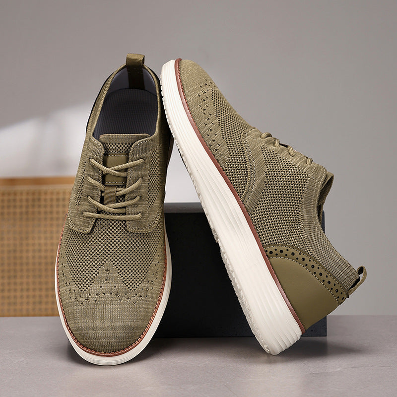 Briarson | Knit‑Upper Dress Sneakers – Lace‑Up Breathable Comfort