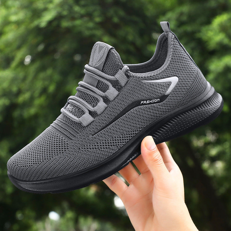Haisley | Men’s Lightweight Fly-Knit Trainers – Breathable Mesh – Lace-Up Low Tops for Everyday Comfort