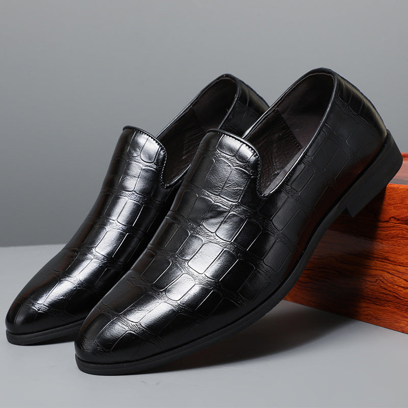 Brinley | Stone‑Pattern Slip‑On Loafers – Classic Formal Fit