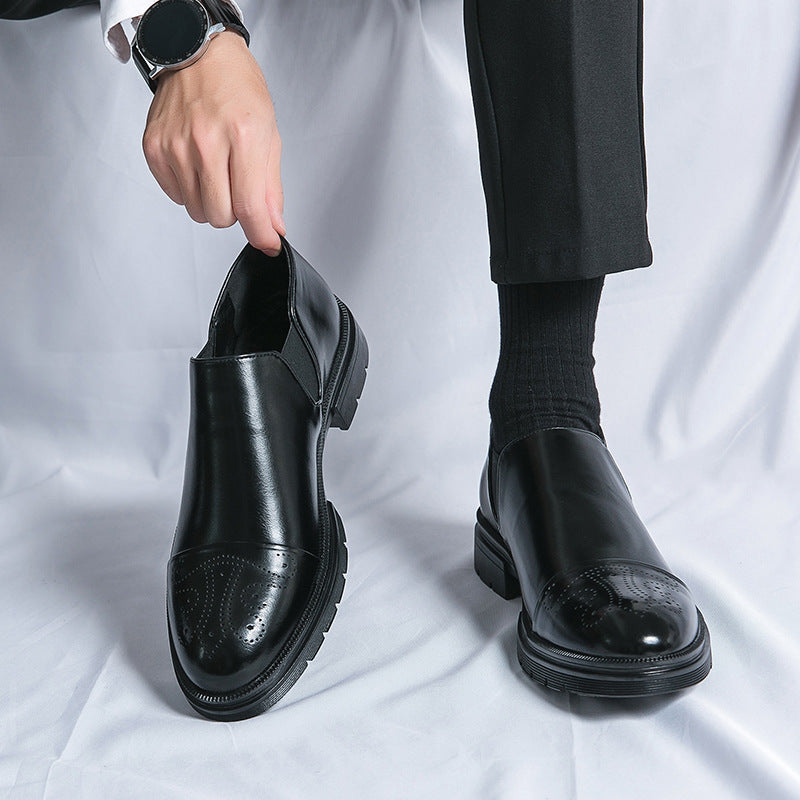 Gernot | Men’s Slip-On Business Shoes – Elastic Sides & Durable Sole for Everyday Comfort