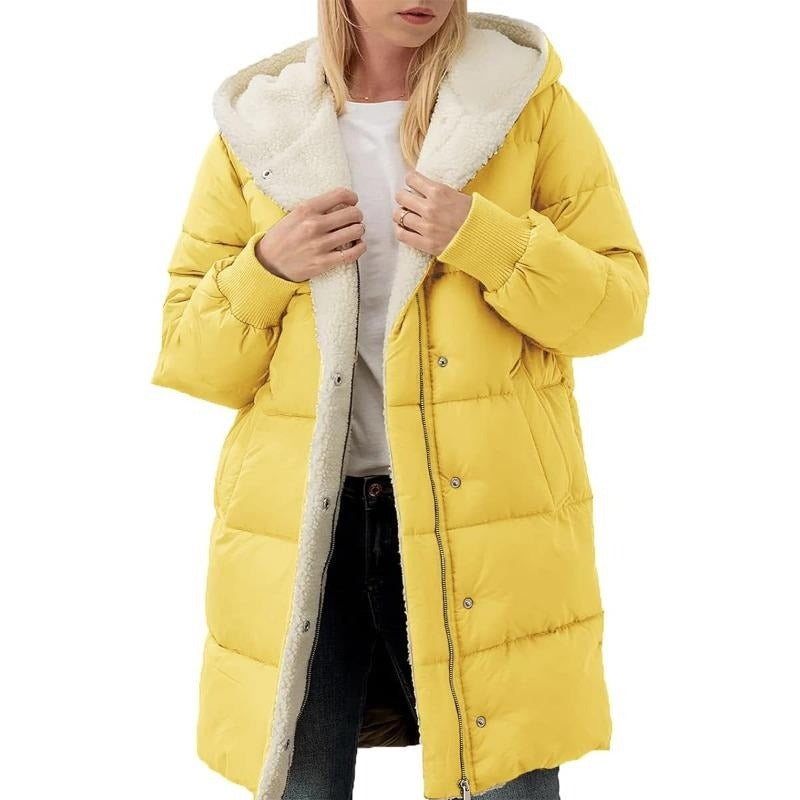 Saphira | Women's Fleece-Lined Hooded Winter Coat with Zipper
