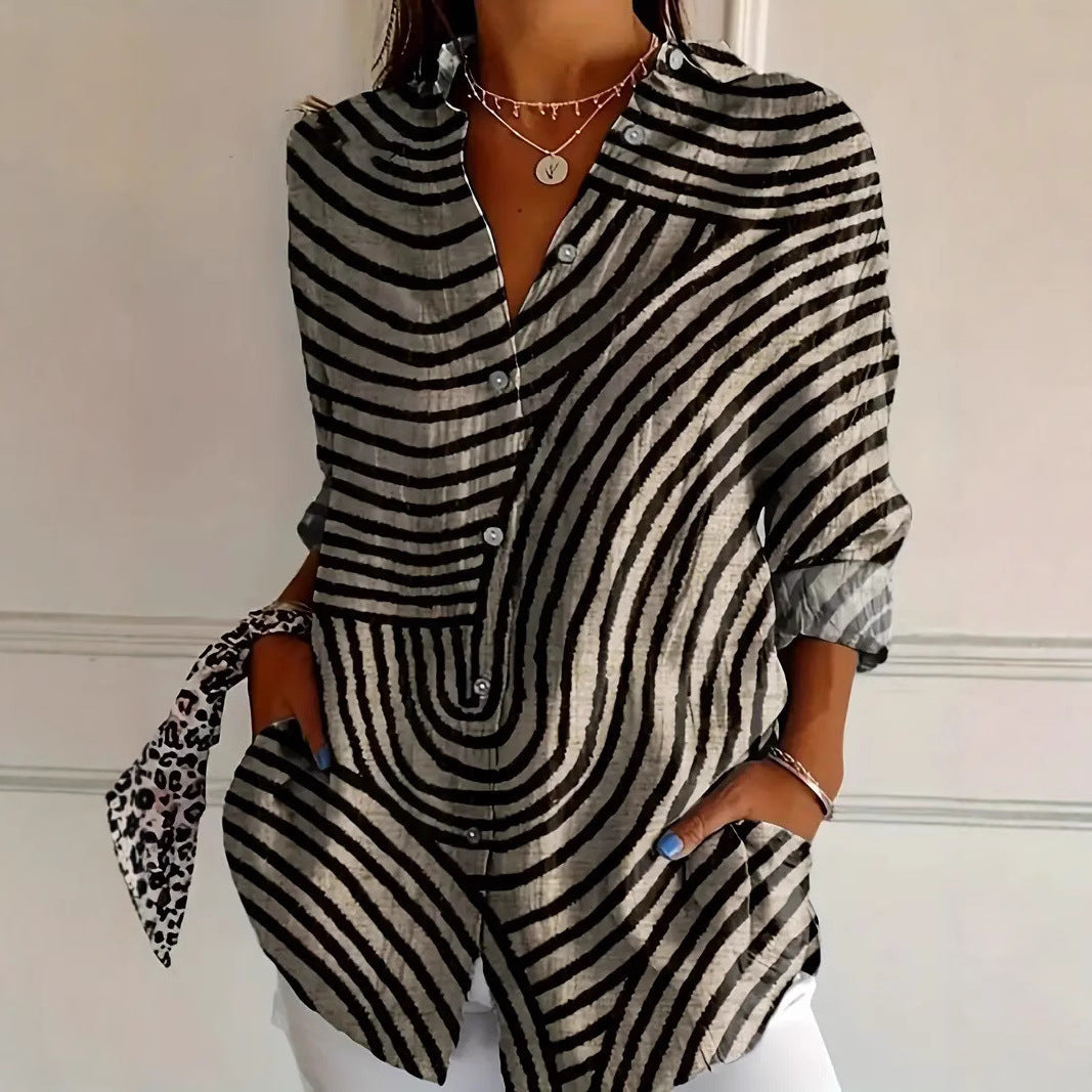 Daisy | Women's Tropical Floral Buttoned Loose Fit Summer Blouse