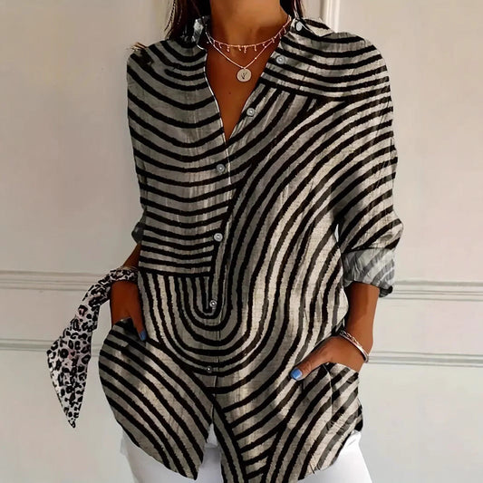 Daisy | Women's Tropical Floral Buttoned Loose Fit Summer Blouse