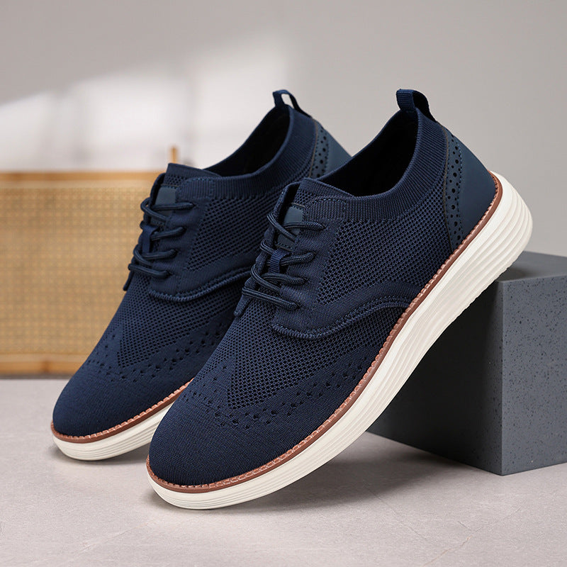 Briarson | Knit‑Upper Dress Sneakers – Lace‑Up Breathable Comfort