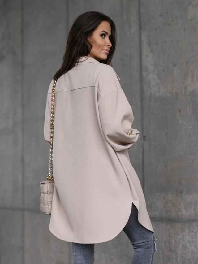 Clarissa | Women’s Long Buttoned Shirt Coat