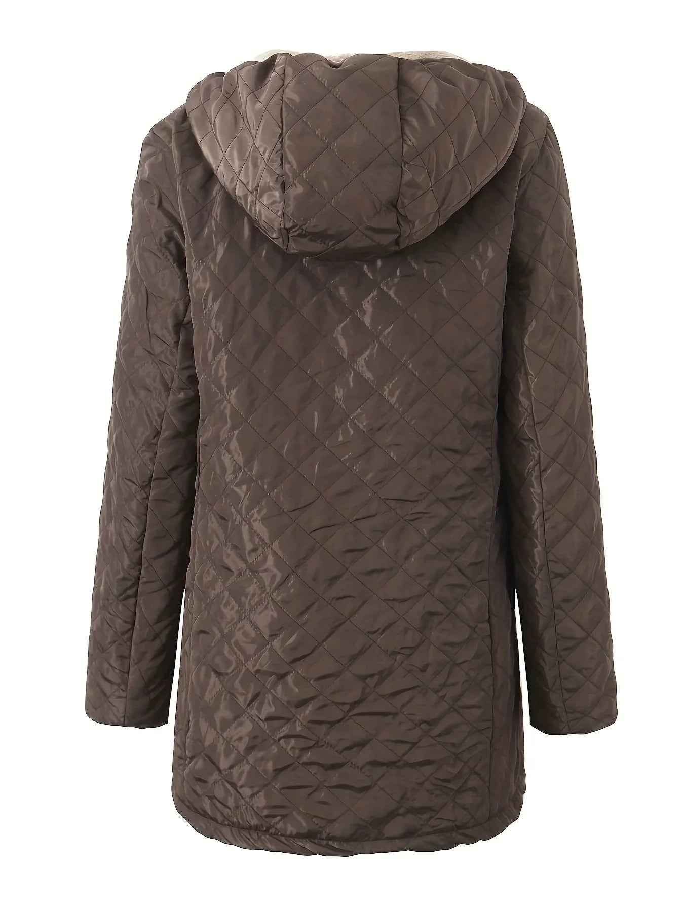 Eugenia | Women’s Quilted Mid-Length Jacket with Hood and Fleece Lining