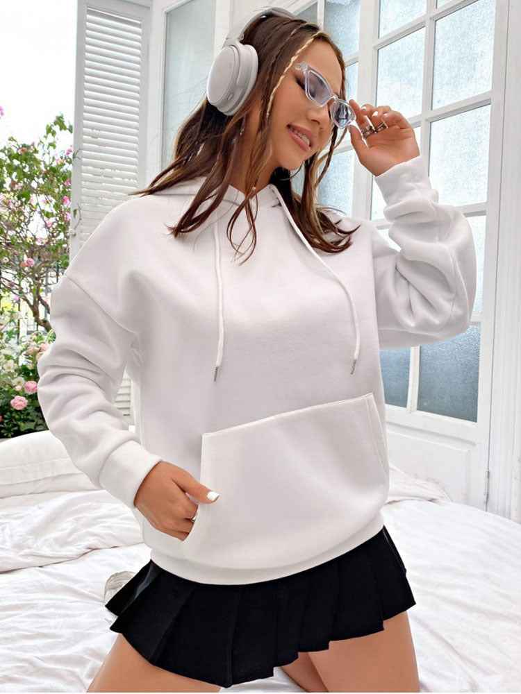 Claire | Women’s Loose Fit Hoodie with Drawstring Hood & “Love Yourself” Back Print