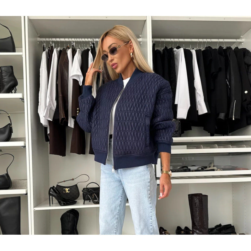 Carys | Women’s Quilted Lightweight Zipped Bomber Jacket