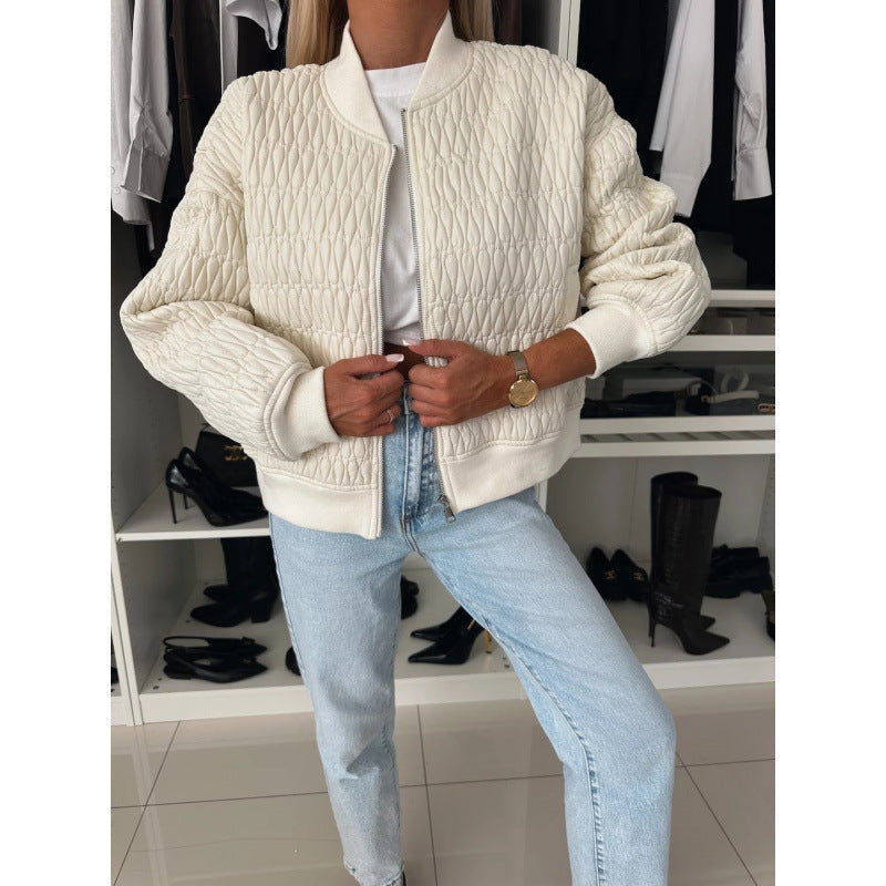 Carys | Women’s Quilted Lightweight Zipped Bomber Jacket