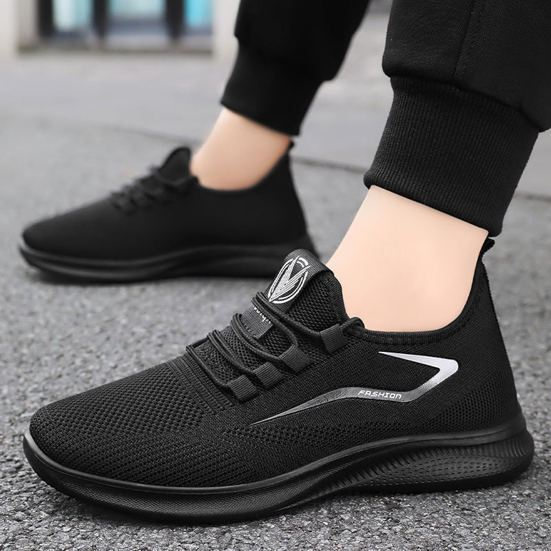 Haisley | Men’s Lightweight Fly-Knit Trainers – Breathable Mesh – Lace-Up Low Tops for Everyday Comfort