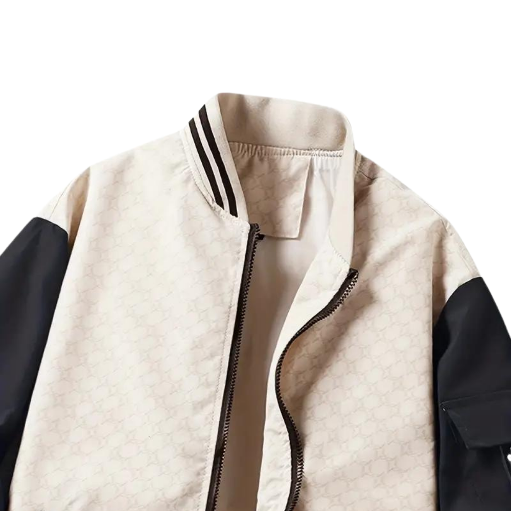 Blaine | Men’s Two-Tone Bomber Jacket Zip-Up Lightweight Streetwear