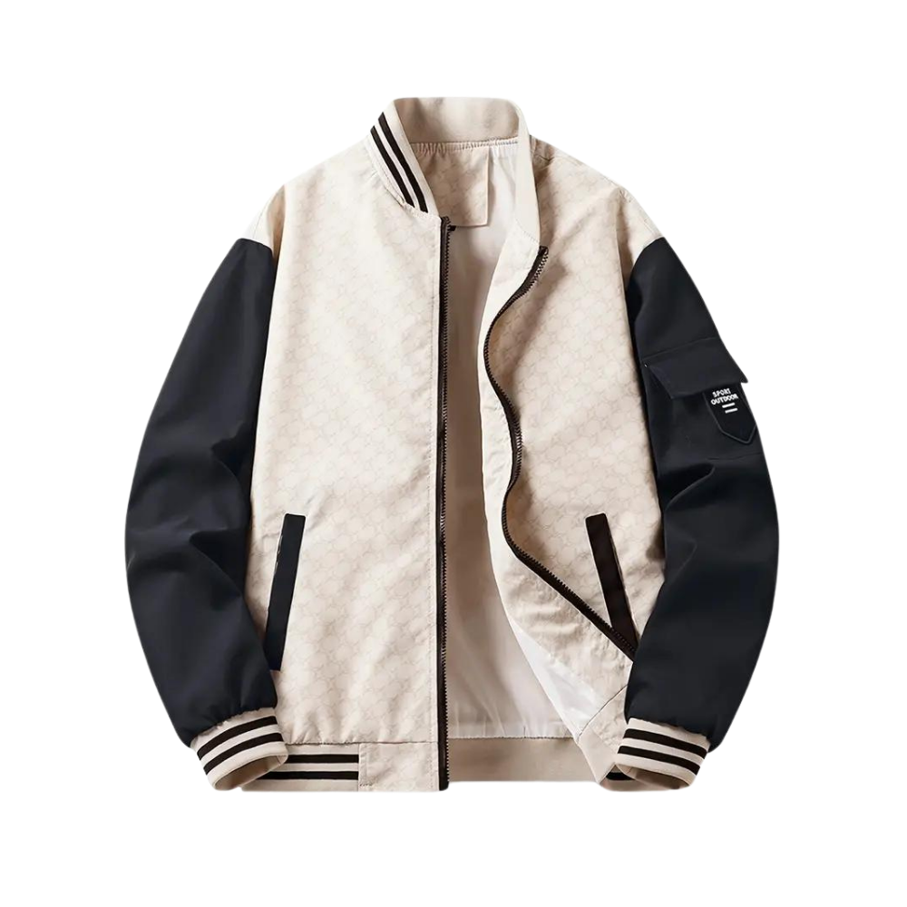 Blaine | Men’s Two-Tone Bomber Jacket Zip-Up Lightweight Streetwear