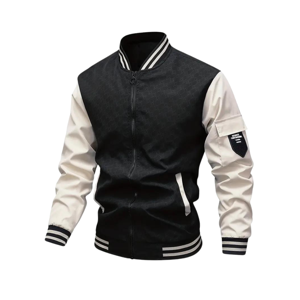 Blaine | Men’s Two-Tone Bomber Jacket Zip-Up Lightweight Streetwear