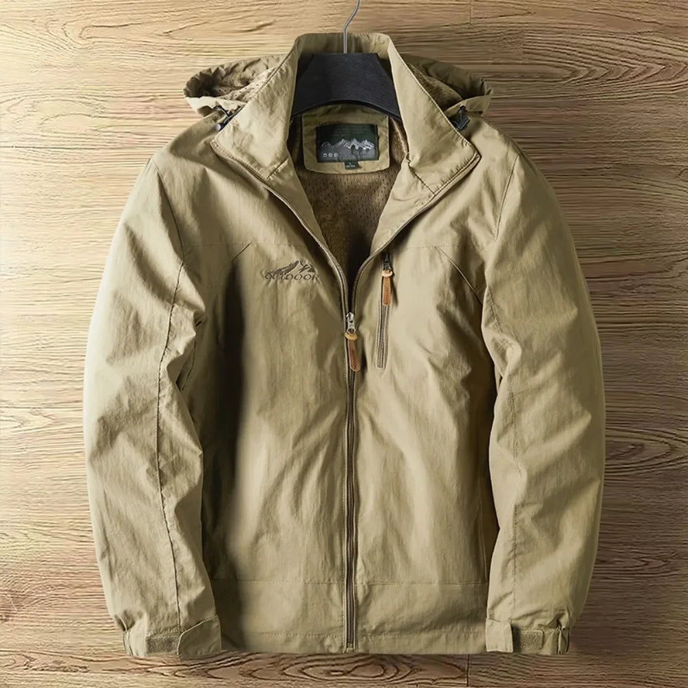 Tobias | Men’s Waterproof Rain Jacket with Hood | Lightweight Outdoor Zip Coat