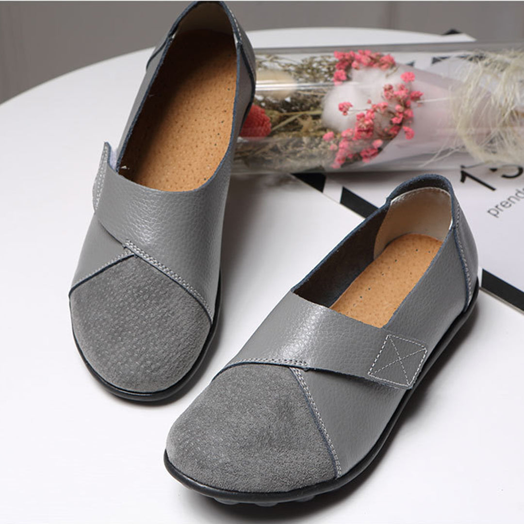 Valora | Flat Shoes with Velcro Strap for Easy Comfort