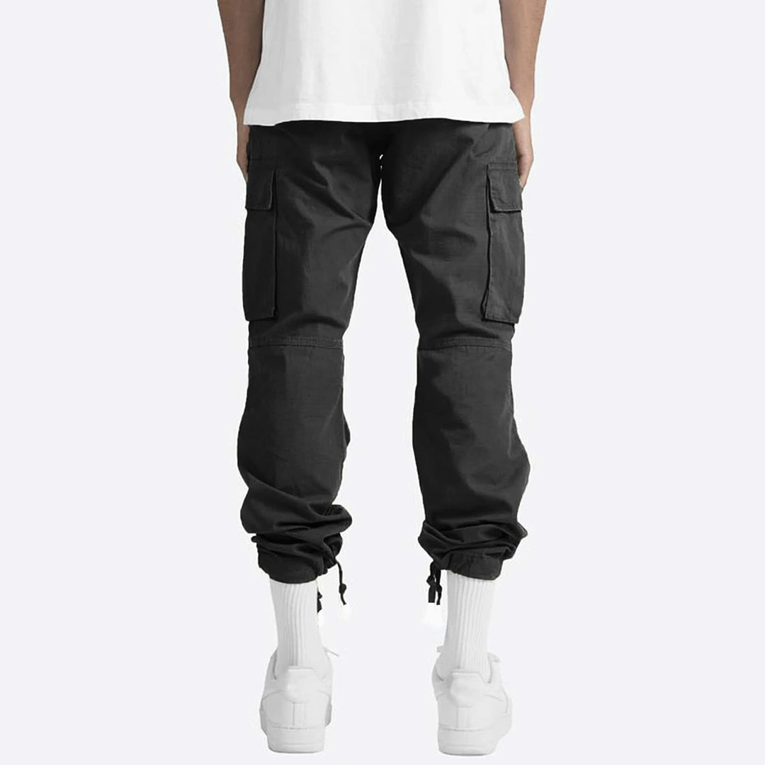 Aaron | Men’s Wide Fit Cargo Trousers with Drawstring Hem and Pockets