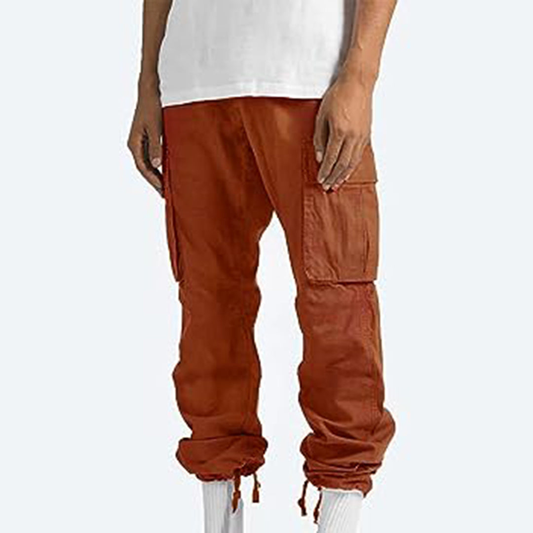 Aaron | Men’s Wide Fit Cargo Trousers with Drawstring Hem and Pockets