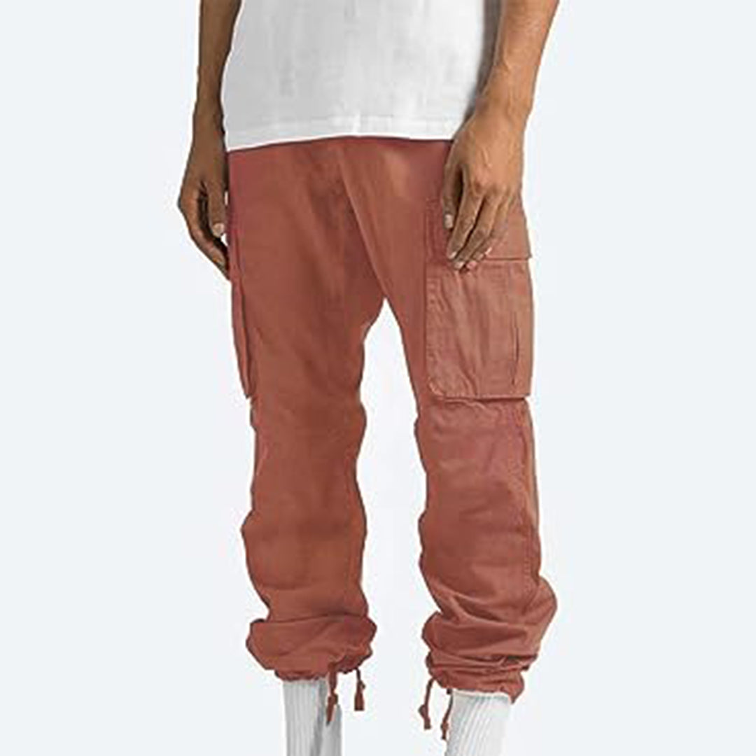 Aaron | Men’s Wide Fit Cargo Trousers with Drawstring Hem and Pockets