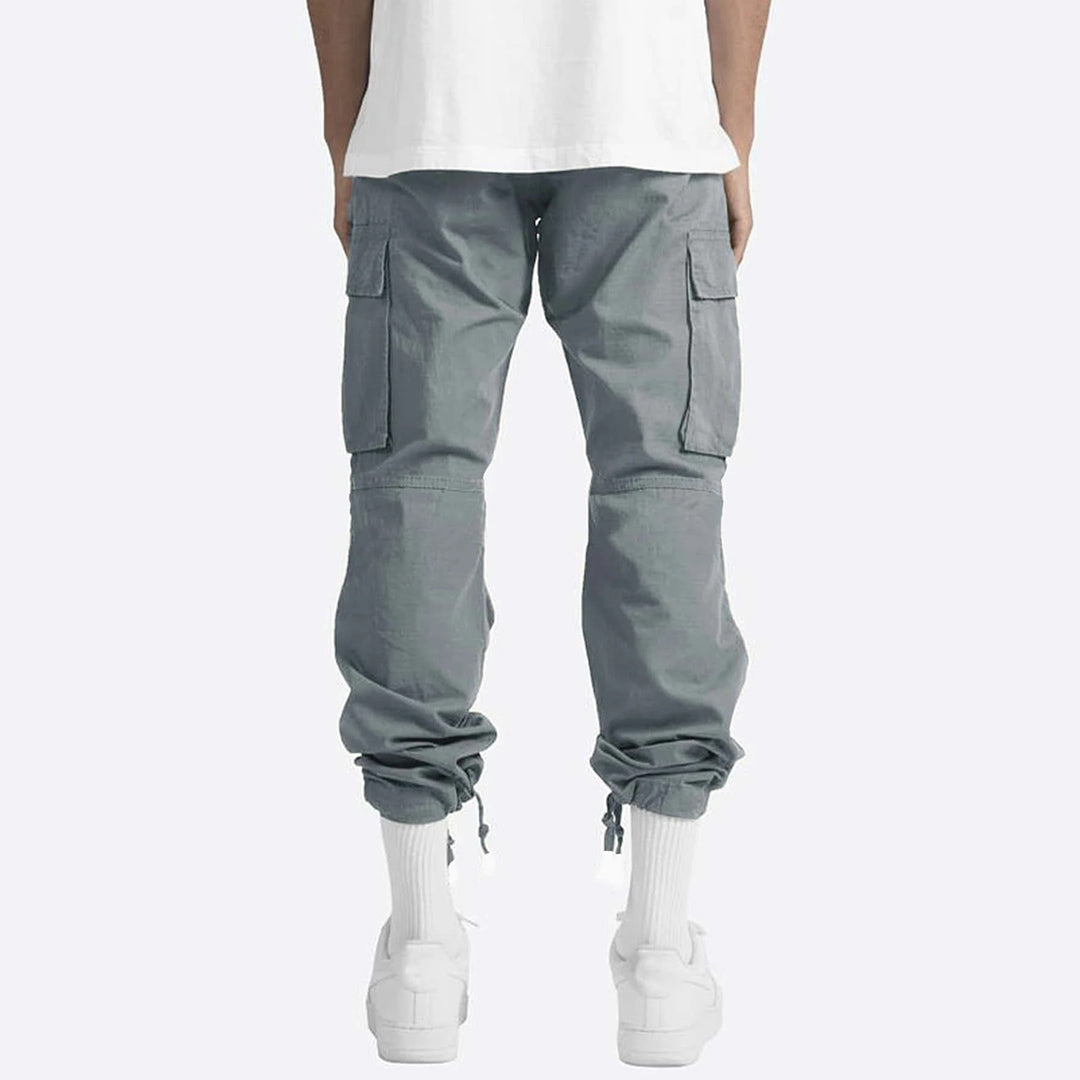 Aaron | Men’s Wide Fit Cargo Trousers with Drawstring Hem and Pockets