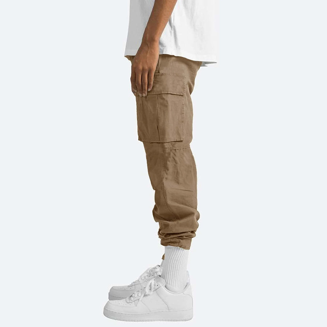 Aaron | Men’s Wide Fit Cargo Trousers with Drawstring Hem and Pockets