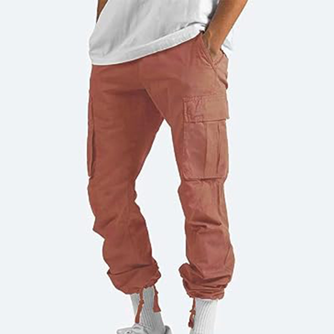 Aaron | Men’s Wide Fit Cargo Trousers with Drawstring Hem and Pockets
