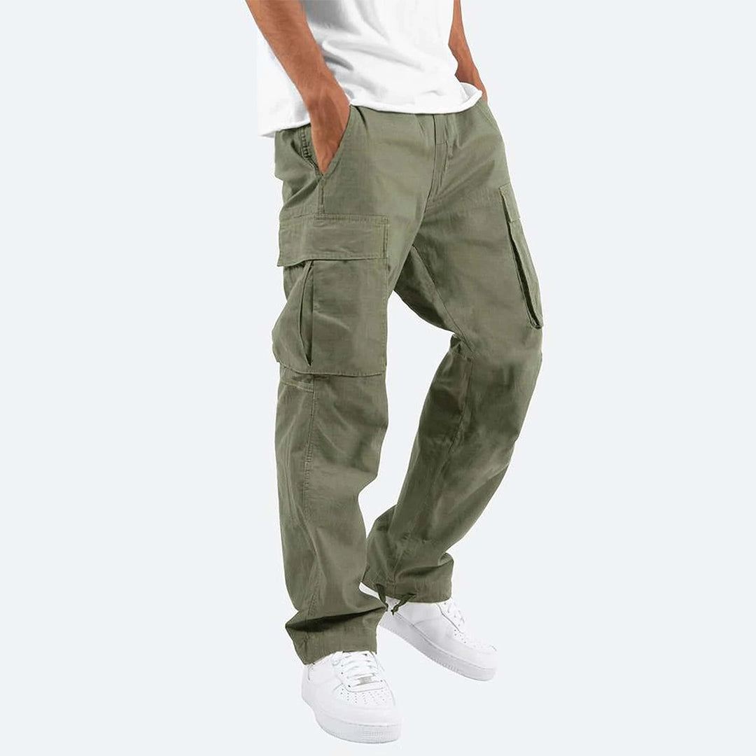 Aaron | Men’s Wide Fit Cargo Trousers with Drawstring Hem and Pockets