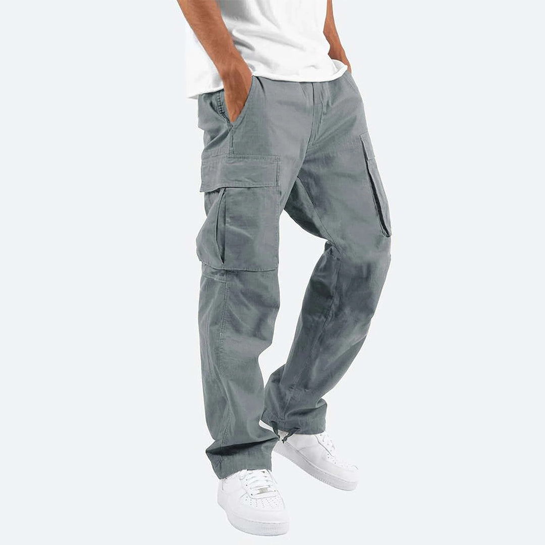 Aaron | Men’s Wide Fit Cargo Trousers with Drawstring Hem and Pockets