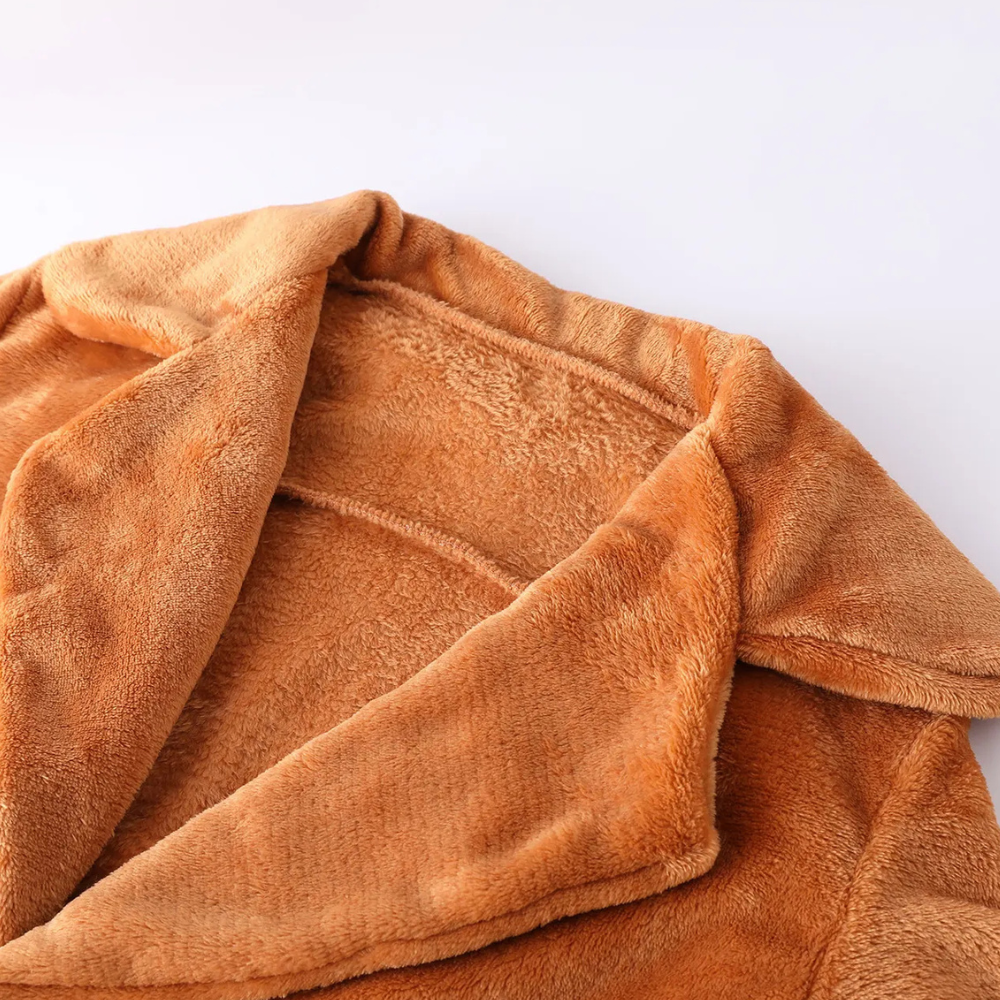 Audrey | Women's Solid Colour Teddy Coat with Lapel Collar