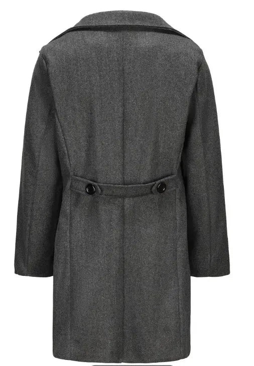 Ethan | Men’s Elegant Long Wool Coat with Double Breasted Lapel