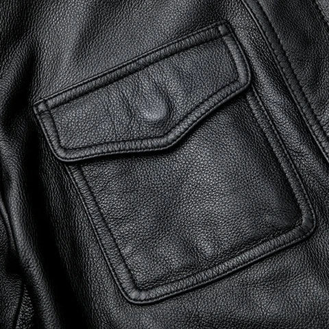 Kai | Men's Retro Style Motorcycle Jacket with Zip Closure and Multiple Pockets