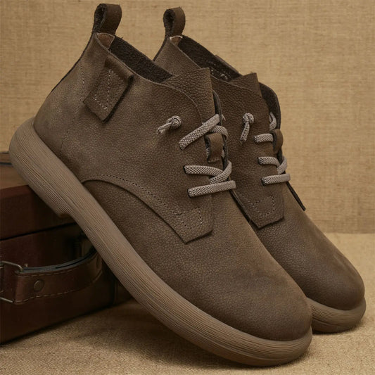 Langham | Men’s Ankle Vintage Lace-Up Workwear Boots with Soft Sole