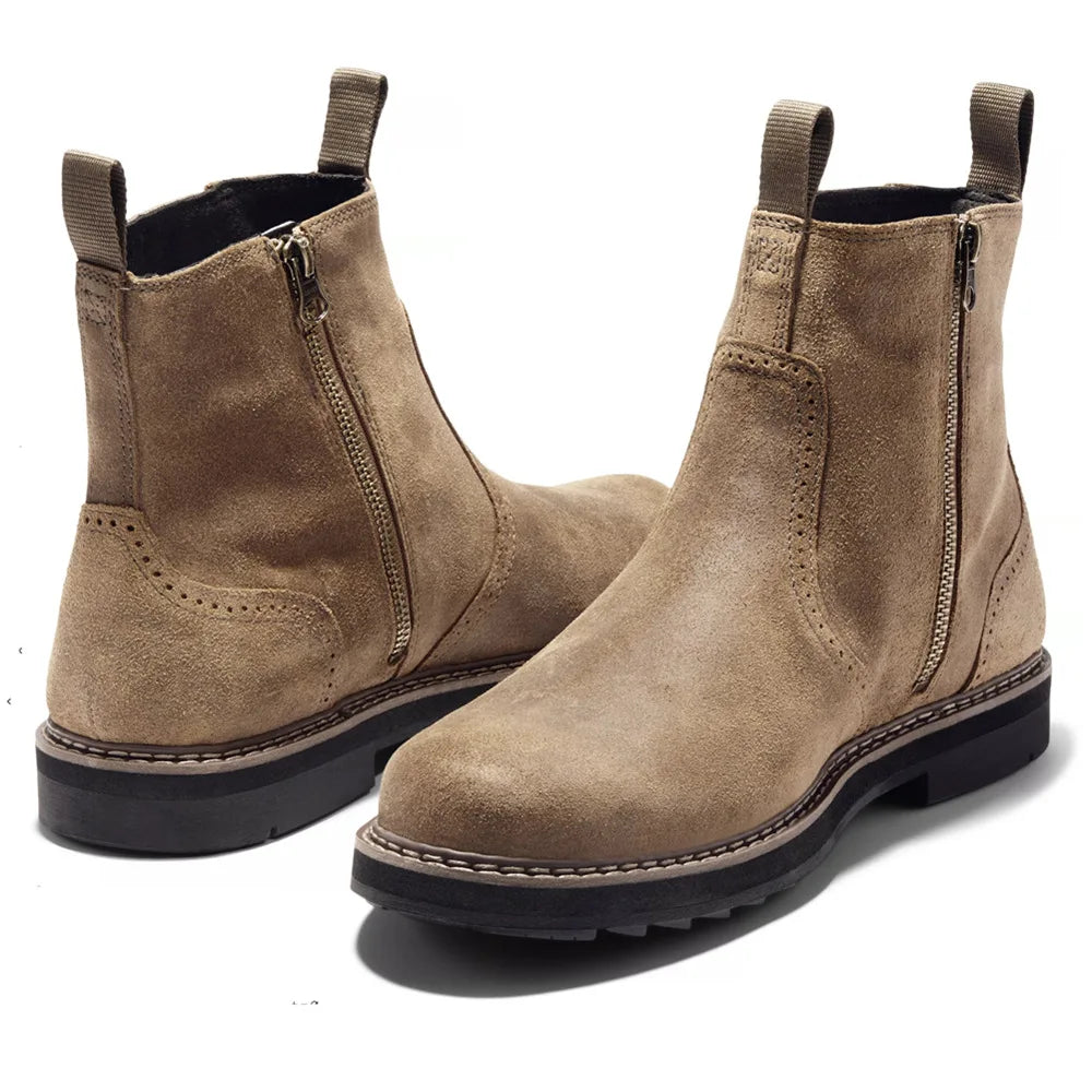 Prentice | Men’s Chelsea Ankle Boots with Side Zipper & Elastic Panel